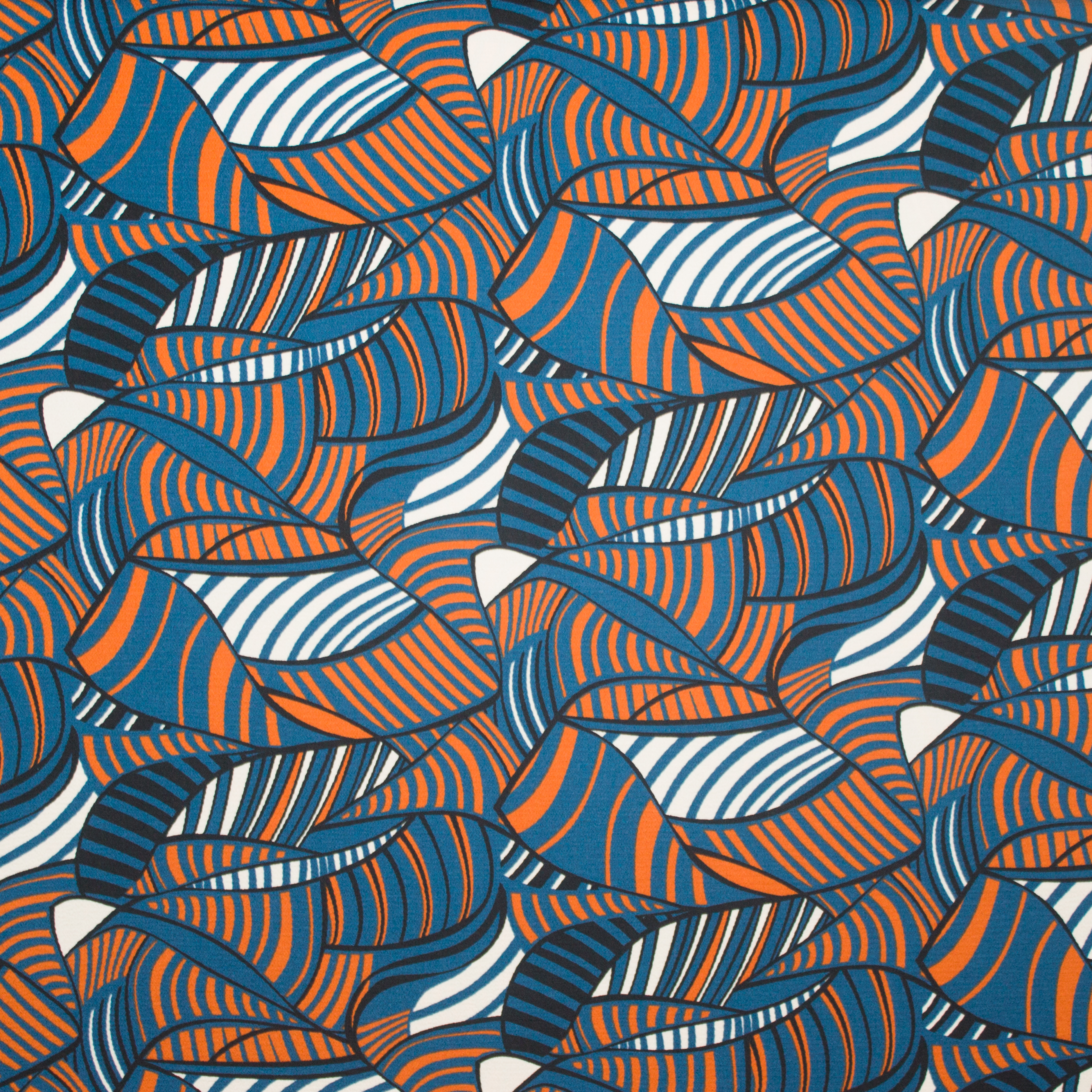 Gestructureerde crêpe abstract motief